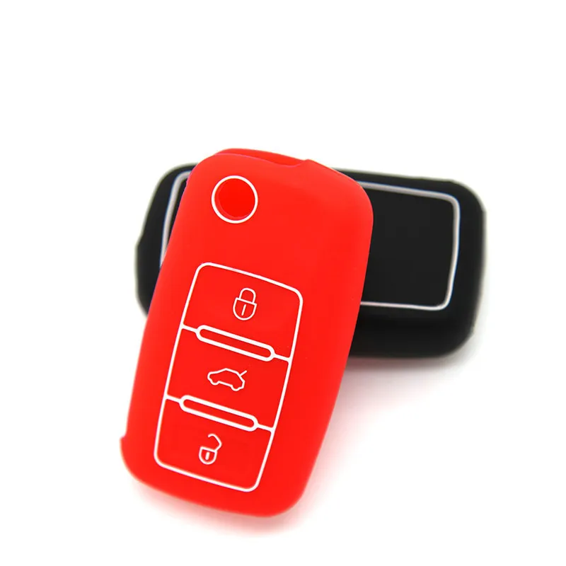New Universal Silicone Car Key Cover Case Shell fob for VW Bora Jetta POLO Passat Skoda Superb Octavia Fabia SEAT Ibiza Leon |