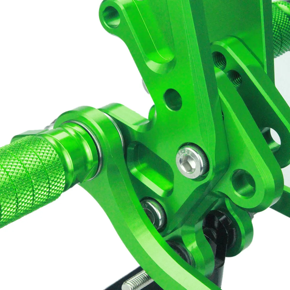 CNC Алюминиевые Регулируемые Задние подножки для Kawasaki Ninja ZX 14 ZX14 ZZR1400 2006 2007 2008 2009 2010