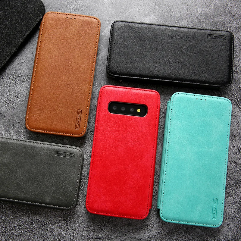 Для Samsung Galaxy S10 плюс S20 ультра флип чехол кожаный магнитный книжка с кошельком
