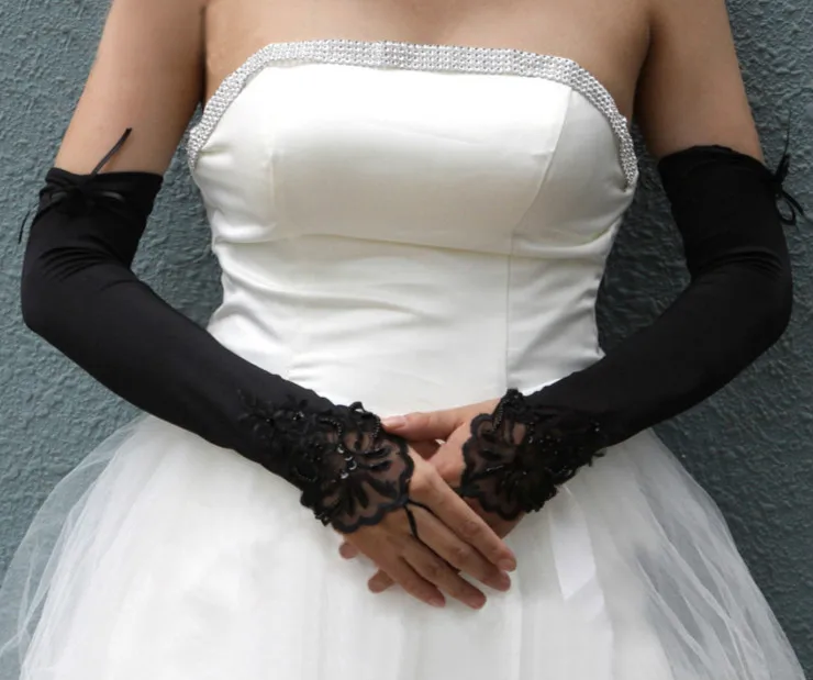 5 пара/лот новые марлевые Удлиненные перчатки до локтя без пальцев клейкие