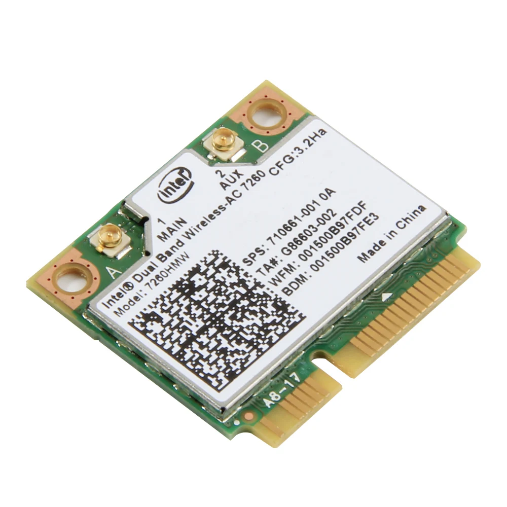 Fenvi новый для Intel Dual Band 7260 7260HMW 802.11ac Беспроводной AC + Bluetooth BT4.0 867 Мбит/с беспроводной