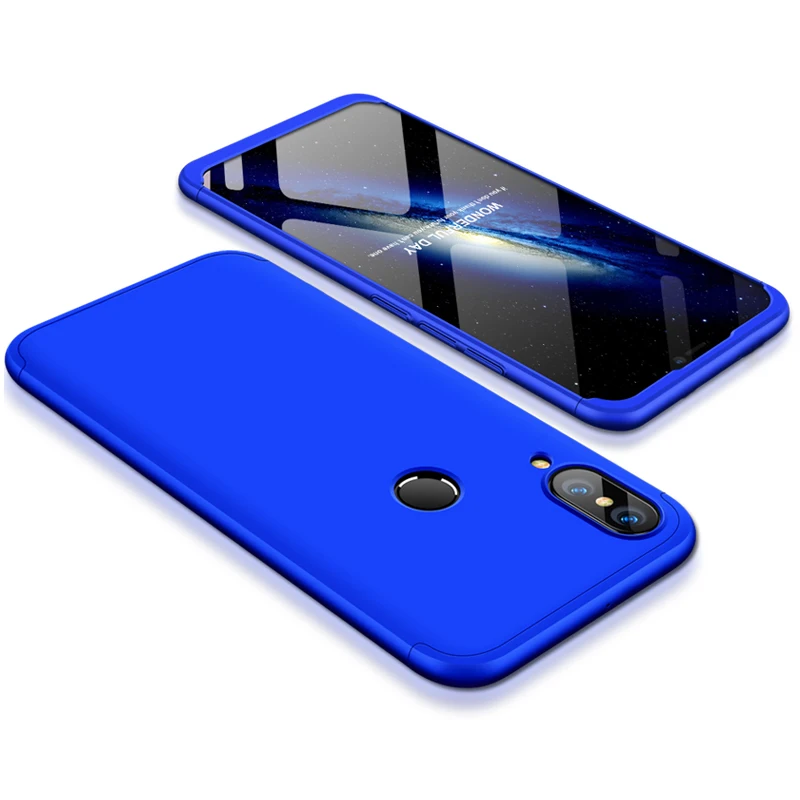 Чехол для huawei P20 Lite чехол 360 Защита Honor 8X Max mate 20 10 Nova 3 3i P Smart+ Play Y9 Pro Чехол для телефона Fundas - Цвет: blue