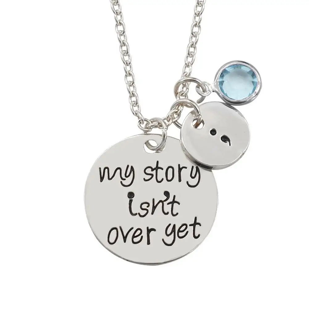 Sangdo Women Lettering Inspiring Cute Round Alloy Pendant Necklace with Chain Christmas Gift | Украшения и аксессуары