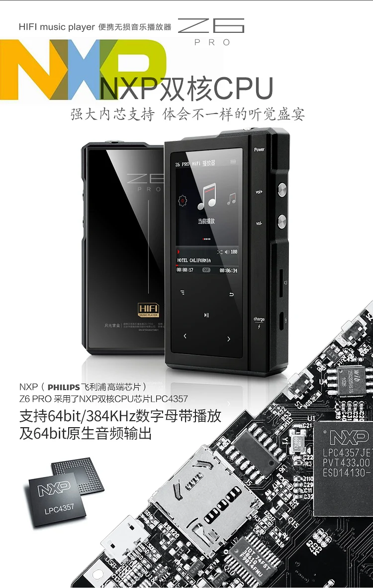 Moonlight Z6Pro Hifi музыкальный плеер жесткий DSD MP3-плеер ES9018Q2C ЦАП двухъядерный процессор+ кожаный чехол NXPLPC4357 Max32GB