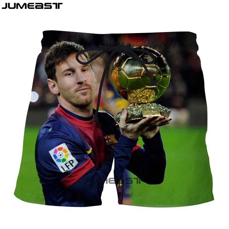 Jumeast Брендовые мужские/женские 3D принты "Футбол" Звезда Lionel Messi шорты летние быстросохнущие пляжные повседневные спортивные брюки короткие брюки - Цвет: 14