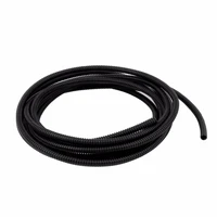 uxcell 3 8m long black insulated polyethylene corrugated wire tubing hose pipe plumbing for pond pump filter 7 x 5mm size