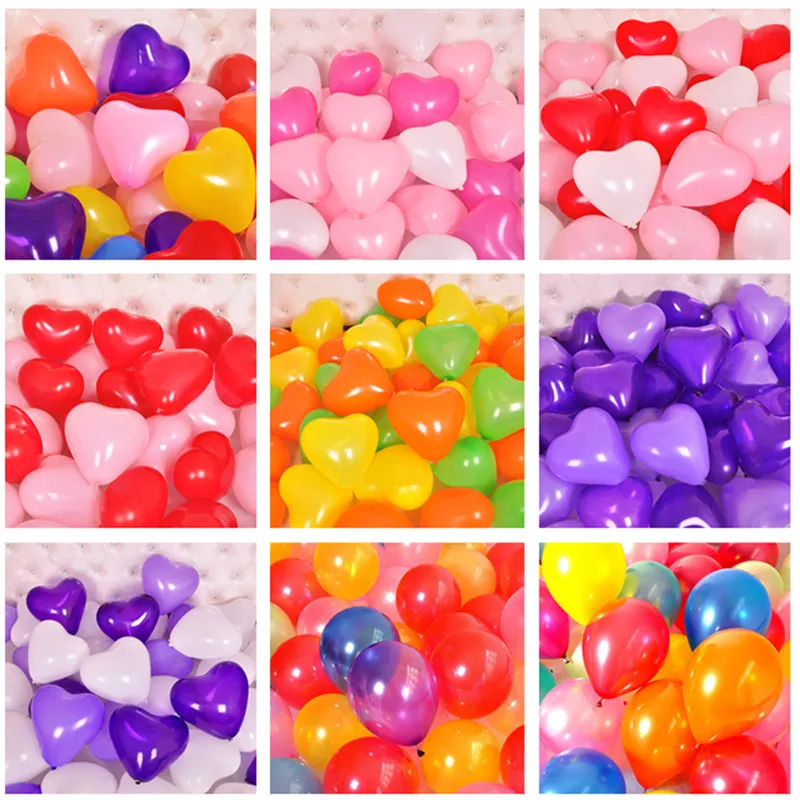 

10pcs 10inch 2.2g White Pink Heart Balloons Wedding Decoration Latex Balloon Birthday Party Decorations Kids Air Balls Float Toy