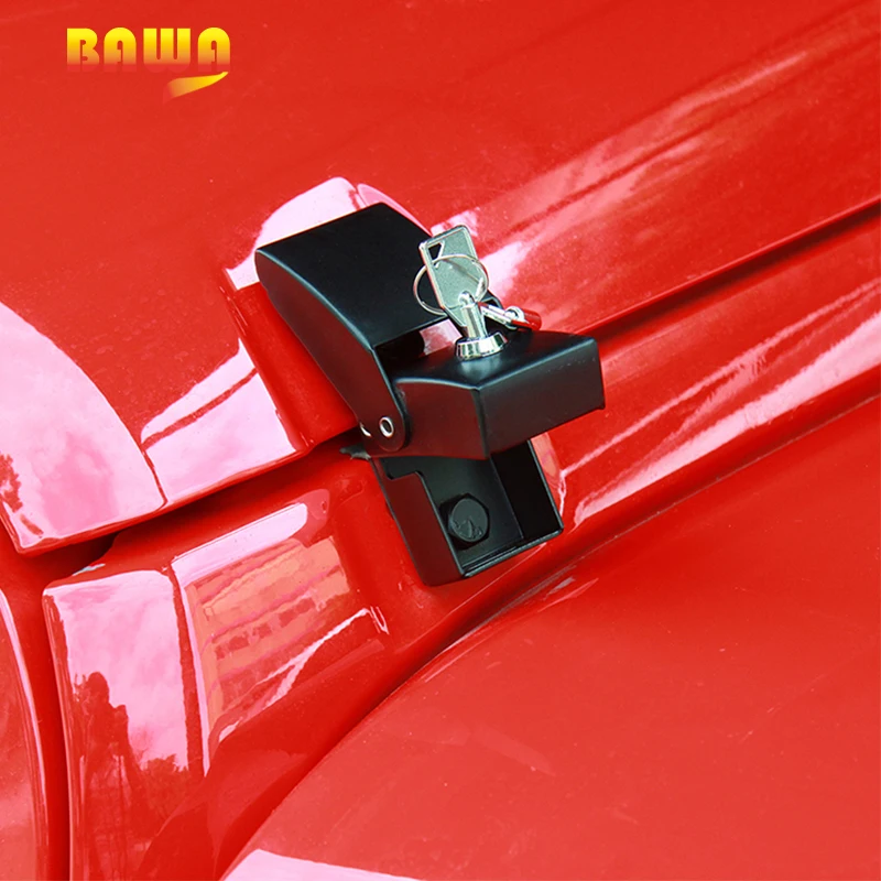 BAWA замок капот набор с ключом для Jeep Wrangler JK JL 2007- крышка двигателя аксессуары для Jeep Wrangler jk jl