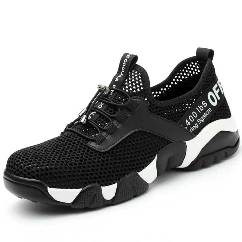 Aramid sole Breathable safety shoes Women and men's Lightweight summer anti-smashing piercing work sandals Single mesh sneakers | Обувь