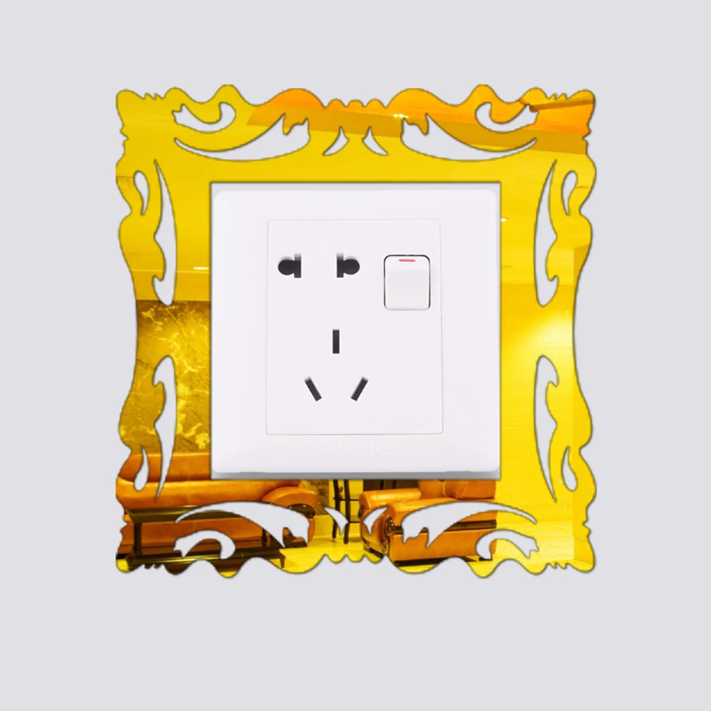 Акриловый переключатель розетка защитные настенные зеркальные наклейки на