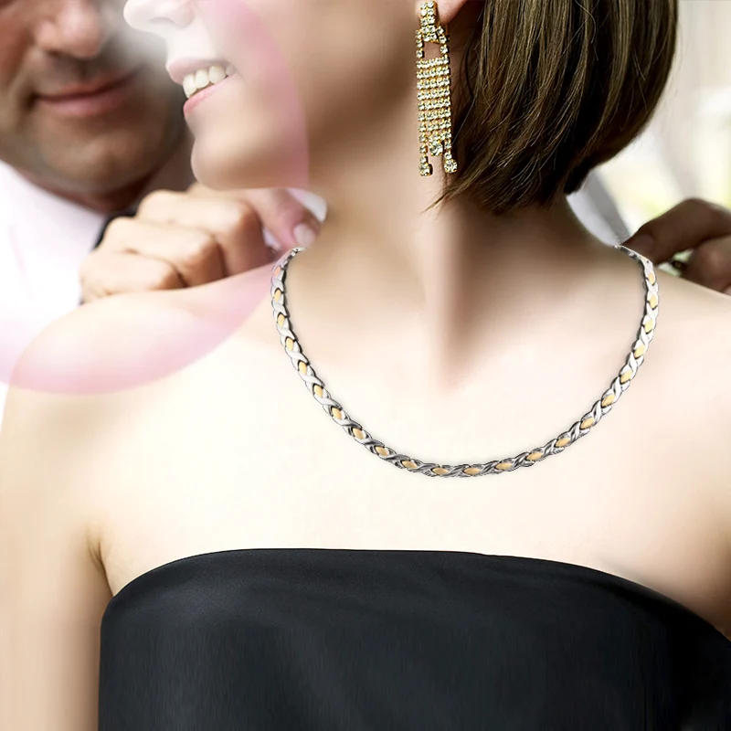 Новое золото мода дизайн энергии золотое ожерелье из нержавеющей стали 316L