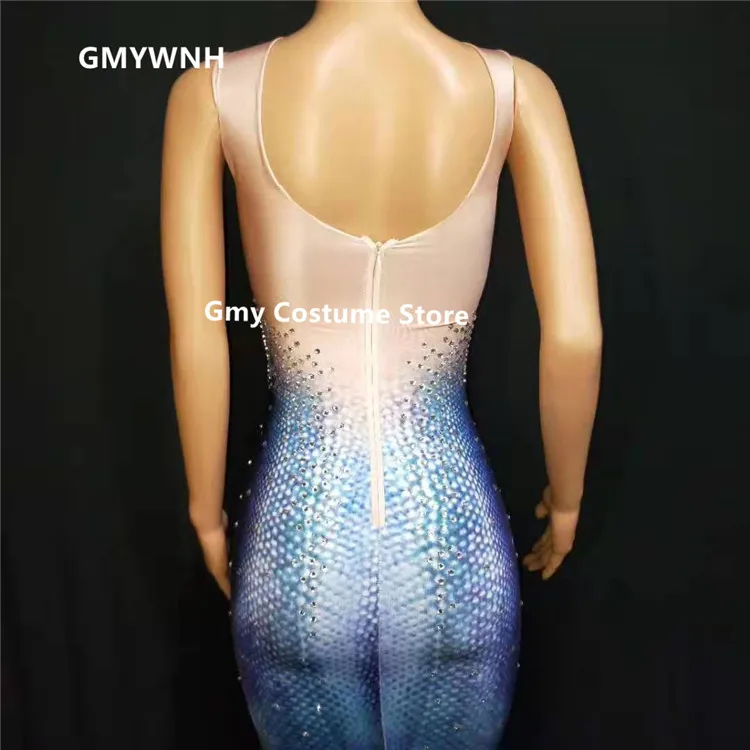 D80 длинное женское платье с кристаллами длинная юбка русалки со стразами одежда