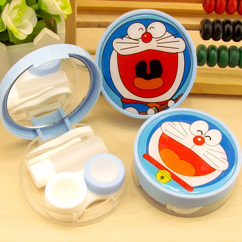 LIUSVENTINA DIY милый портативный кошачий Дораэмон чехол для контактных линз очков