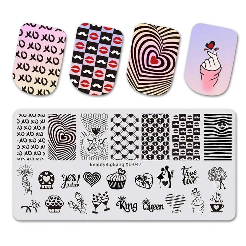 47 BeautyBigBang 6*12 см модные цветы дизайн ногтей штамповки пластины штамповки для ногтей Аксессуары для дизайна ногтей XL-031-065 шаблоны для ногтей - Цвет: 47