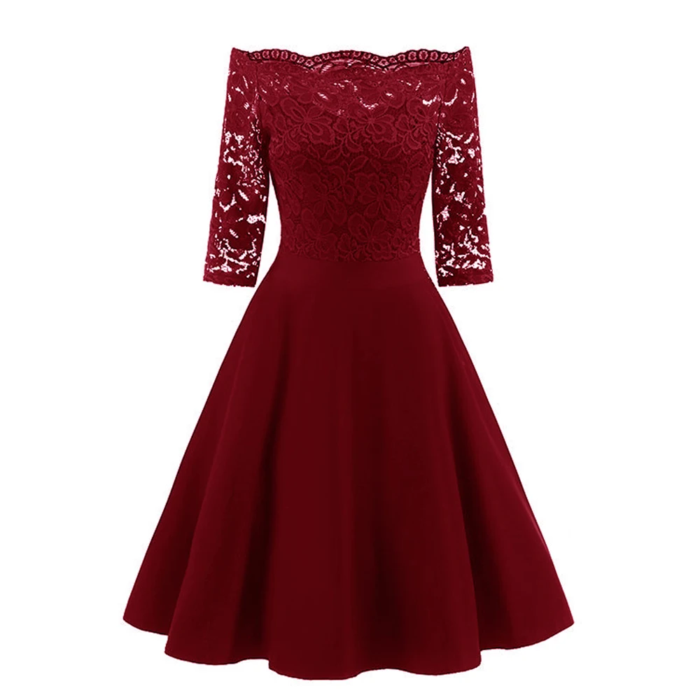 Женское ажурное кружевное платье Jurken летнее однотонное зеленое миди-платье с