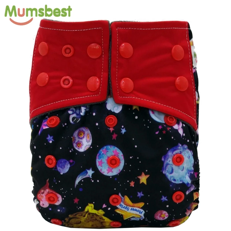 

[Mumsbest] 6Pcs/Lot Cloth Diaper Bamboo Insert Washable Diaper Digital Printing Baby Charcoal Bamboo Diaper Pack Reusable Nappy
