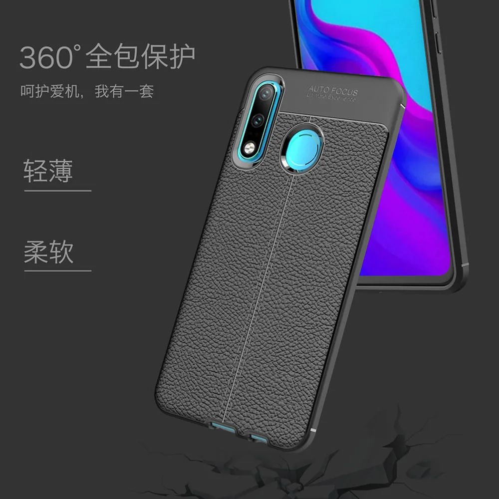 Подходящий чехол для Huawei P30 Lite мягкий силиконовый чехол-бампер искусственная