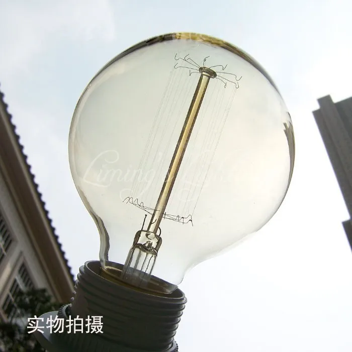 1900 Античная винтажные изделия ручной работы Edison G95 II лампочка radiolight Большой