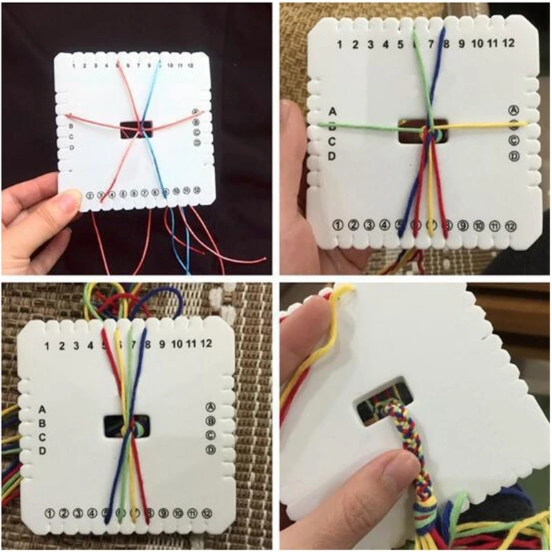 2 шт. Круглый/квадратный белый эва Кумихимо шнур для бисера диск/диск плетеная