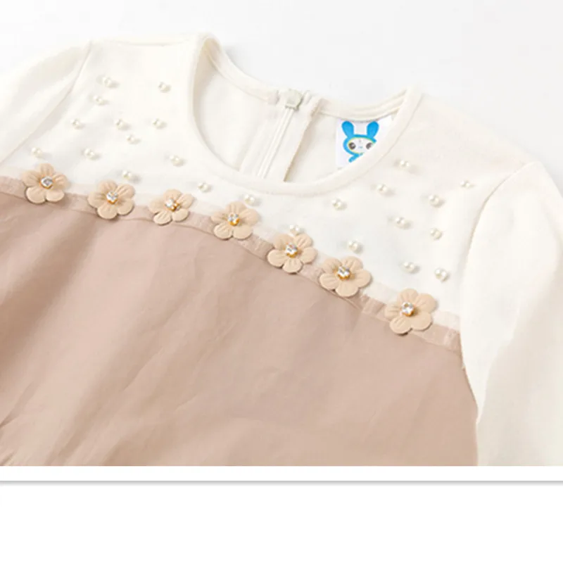 От 4 до 14 лет для детей и подростков девочек с жемчужинами в цветочек стиле