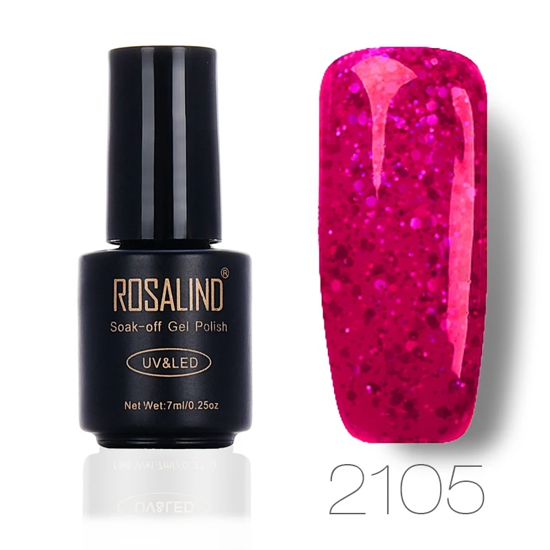 Гель ROSALIND 1 S с зеленым бриллиантом 7 мл; Гель-лак для ногтей лак Led UV Soak Off Полупостоянный лак для ногтей - Цвет: 2105