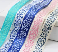 china style 1 25mm blue white chinoiserie printed satin ribbons 100 polyester fabric for diy crafts decor accessoires