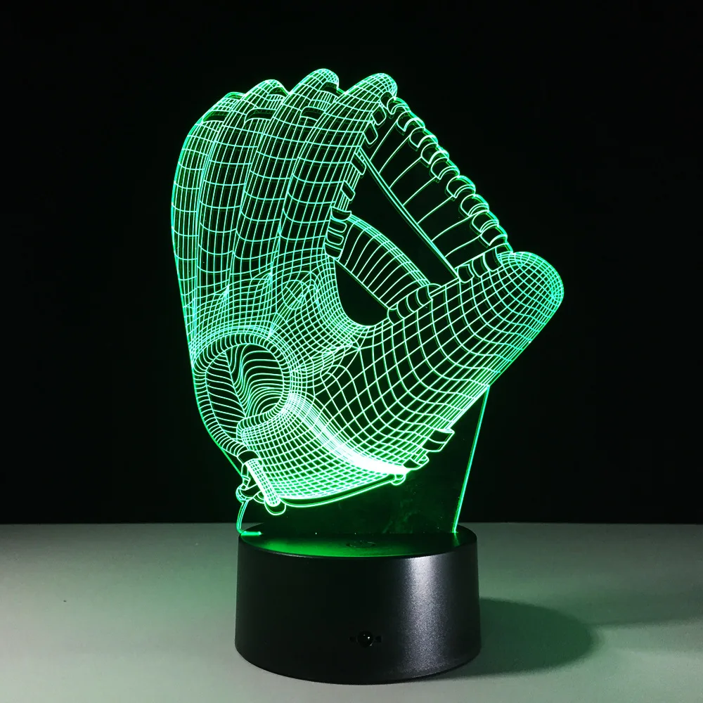 Сенсорный экран Цвет изменение 3D светодиодный ночной Светильник настроения