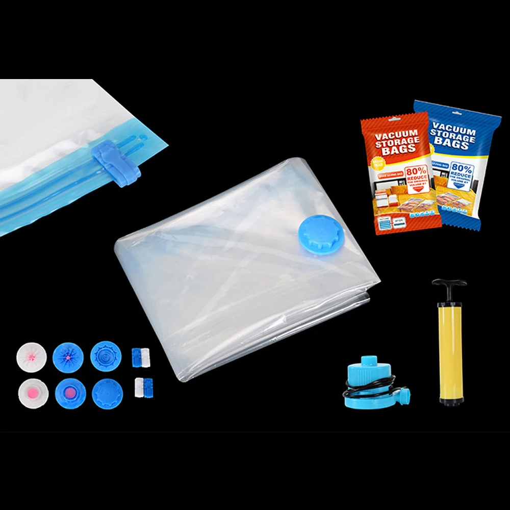 Компрессионная вакуумная сумка Органайзер для хранения Прозрачная граница