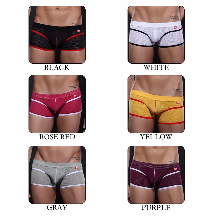 WJ сексуальное мужское нижнее белье боксеры мужские Calzoncillos Hombre боксеры Marca Cuecas Slip Homme Мужское нижнее белье спандекс низкая посадка боксеры