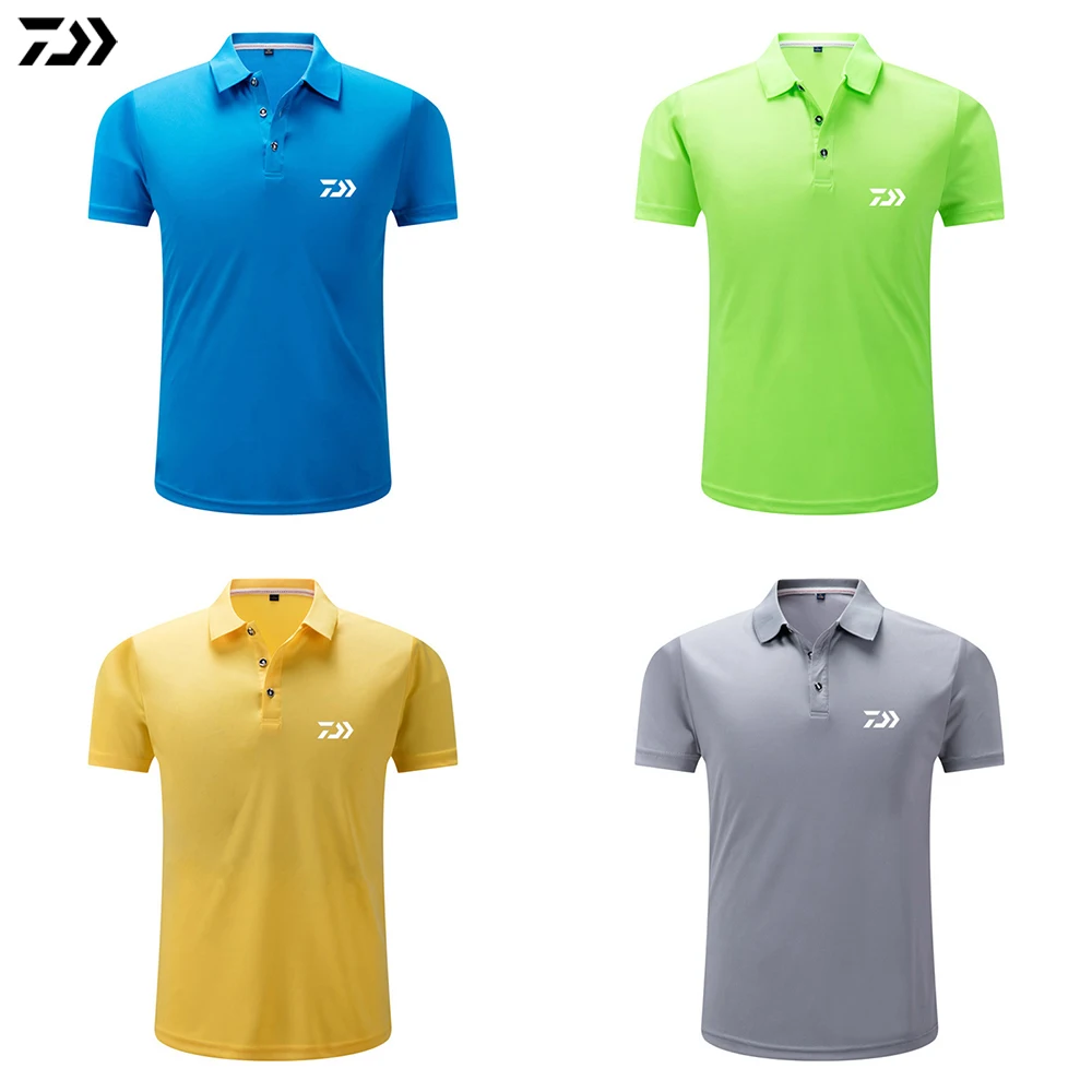 DAIWA DAWA 2018 Summer Fishing Clothing Quick Dry Men Polo Shirt Outdoor Sport Short Sleeve Breathable T for | Спорт и развлечения