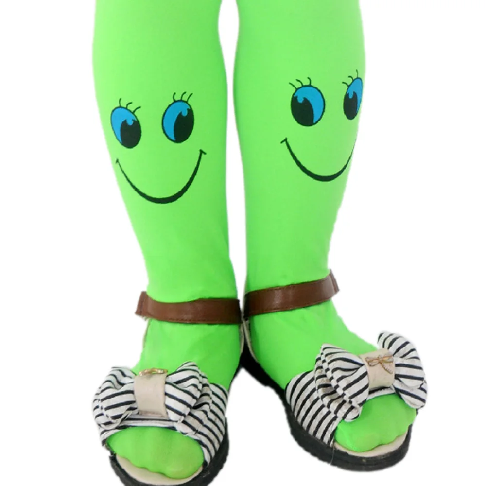 

2018 Kids Smiley Face Pantyhose Winter Tights Hot Cotton Cartoon for Little Girls Children Baby Cute Thick Stockings Warm Velvet