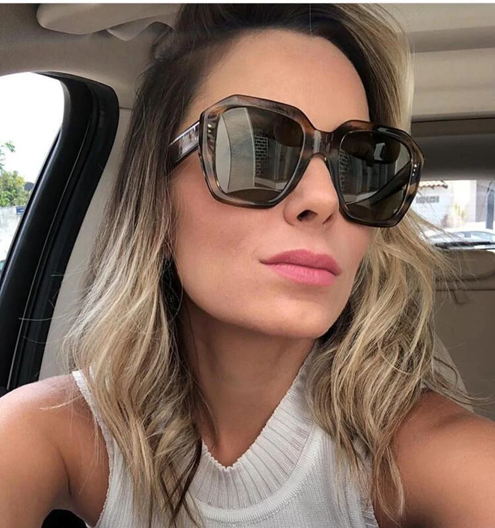 Мода 2019 г. женские крупные солнцезащитные очки для мужчин Роскошные брендовая