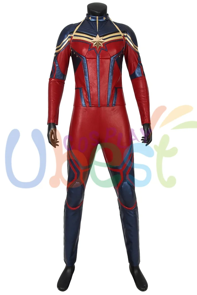 Марвел Капитан Костюм для косплея Carol Danvers Мстители Endgame наряд