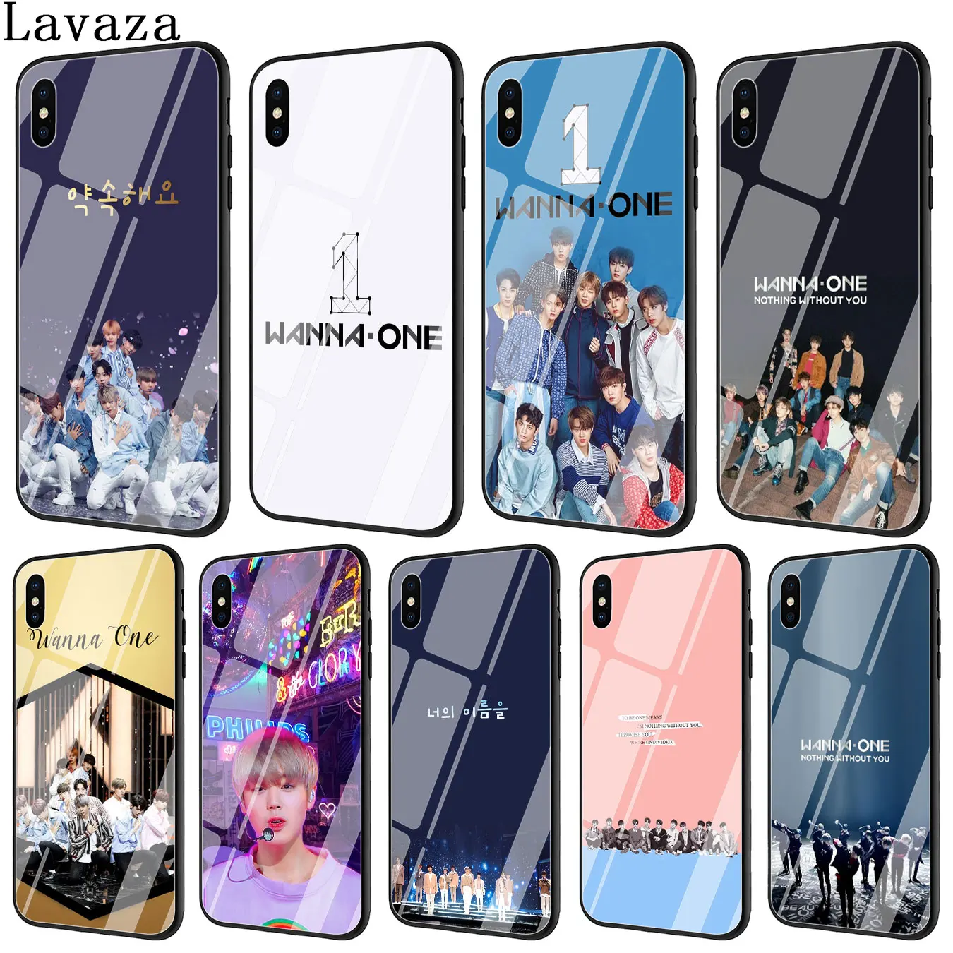 Lavaza Wanna One неразделенное закаленное стекло чехол для телефона Apple iPhone XR X XS Max 6 6S 7 8