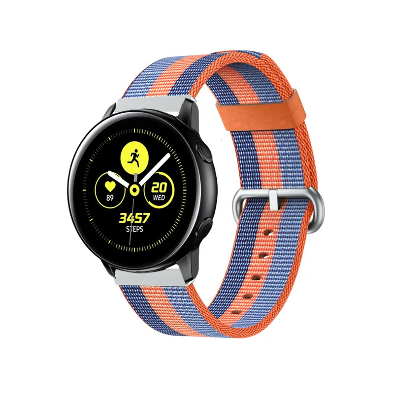 Ремешок нейлоновый быстросъемный для Samsung Galaxy Watch Active сменный Браслет наручных