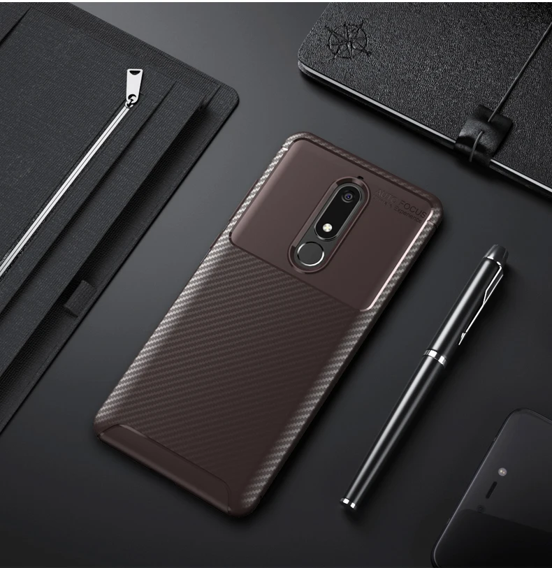 Для Nokia 5 1 2 3 чехол из углеродного волокна Drop proof мягкий TPU для 7 TA 1085 1095 1096 1100 чехлы Чехлы|Чехлы-накладки| |