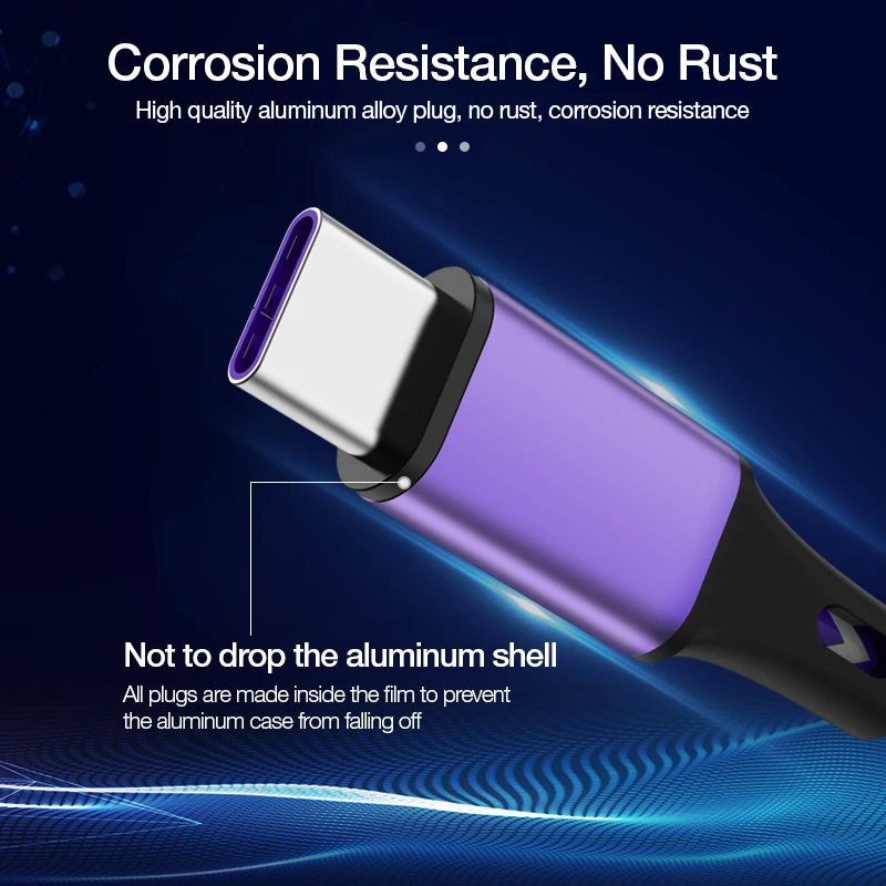 Зарядный кабель posugear USB C type line 5A для Huawei P20 Lite Pro Samsung S9 8 plus note 9|Кабели мобильных