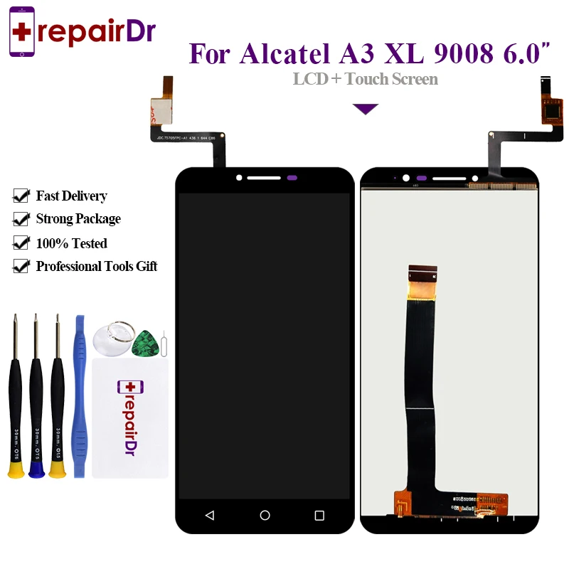 ЖК экран 6 0 дюйма для Alcatel One Touch A3 XL OT9008 9008 9008X дисплей с цифровой преобразователем