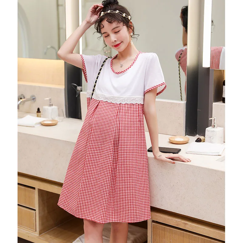 Платье для беременных с высокой талией на молнии платья одежда кормящих матерей