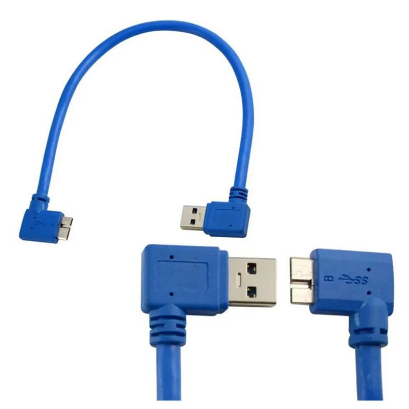 LBSC 30 см USB 3 0 A штекер Micro B 10 pin 90 градусов правый угол кабель Шнур|Компьютерные