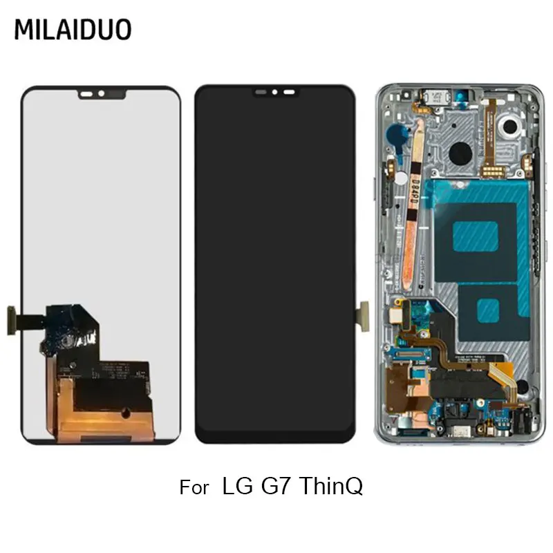 

LCD Display For LG G7 ThinQ 6.1" Touch Screen Digitizer Full Assembly Replacement Black No/with Frame