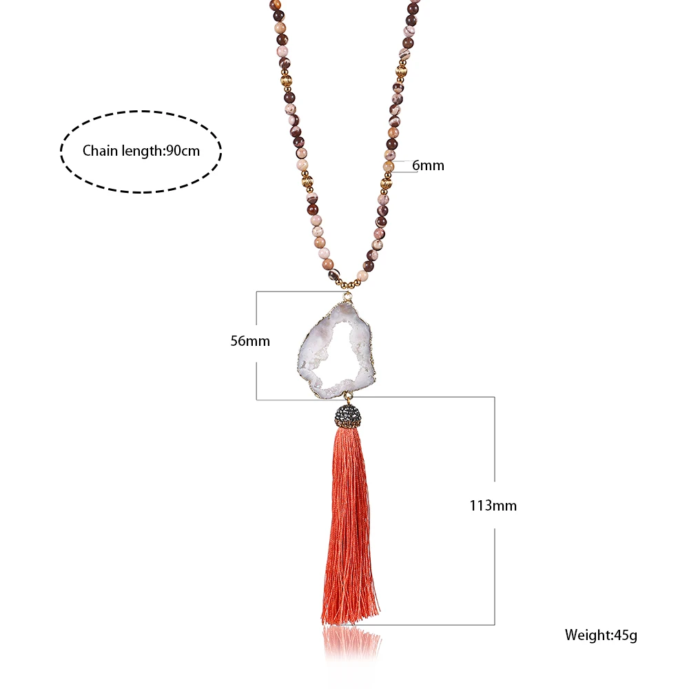 Длинное красное ожерелье на удачу с подвеской в китайском стиле | Украшения и