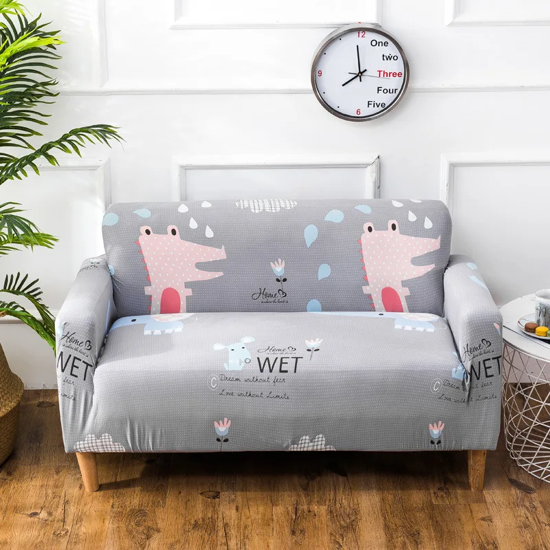 Чехол для дивана эластичный из полиэстера и спандекса всесезонный|Чехлы диванов|