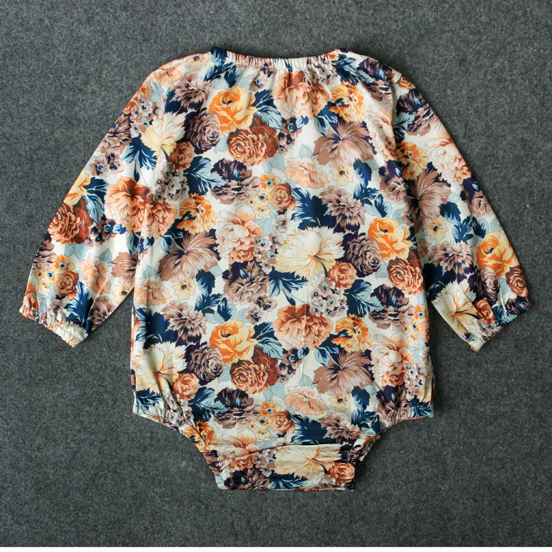 Цветочный для маленьких девочек Средства ухода за кожей костюм с длинным рукавом