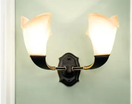 

european-style living room wall lamp Jane lighting restaurant copper lamp