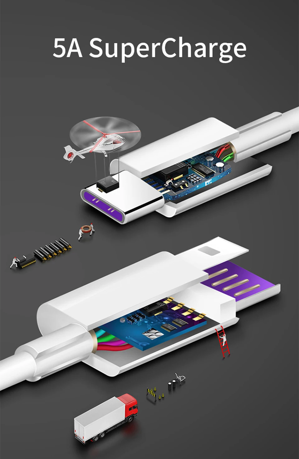 USB 5A type-C кабель P30 P20 Pro lite Mate20 10 Pro P10 Plus lite mi USB 3,1 type-C Супер зарядный кабель 1 м