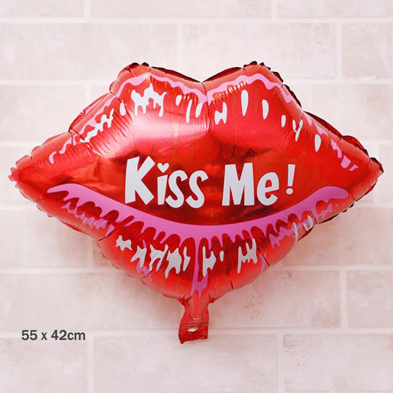 Red lips Золотое кольцо с бриллиантом фольги воздушный шар Жених Невеста Свадебные воздушные шарики гелиевый воздух воздушный шар обручальное украшение для взрослых события вечерние поставки - Цвет: Red lips