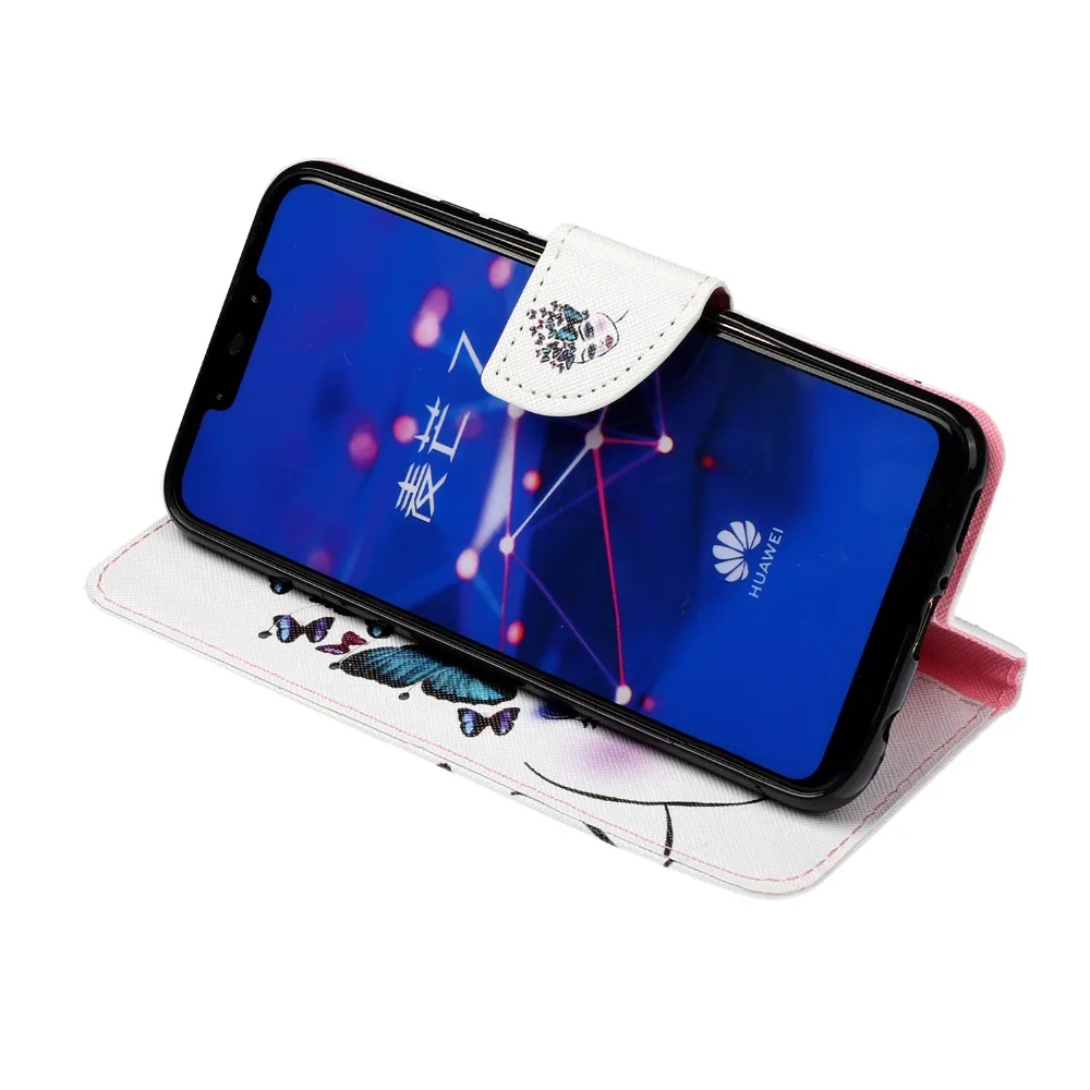 Чехол-Кошелек из искусственной кожи с откидной крышкой для Huawei Mate 20 Lite