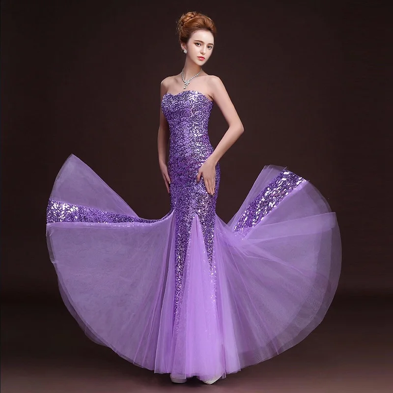 lavender CEEWHY платья с открытыми плечами Пол Длина Длинные вечерние платья sequinated Выпускные платья платье с русалочкой элегантные вечерние платья Robe de Soiree - Цвет: lavender