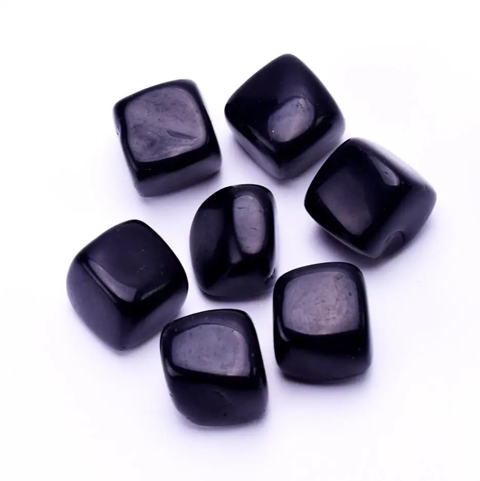 black obsidian 7 шт. декоративная галька для сада, большой размер, натуральный камень, Цветной Камень Чакра, минеральный кристалл, исцеляющий Декор - Цвет: black obsidian